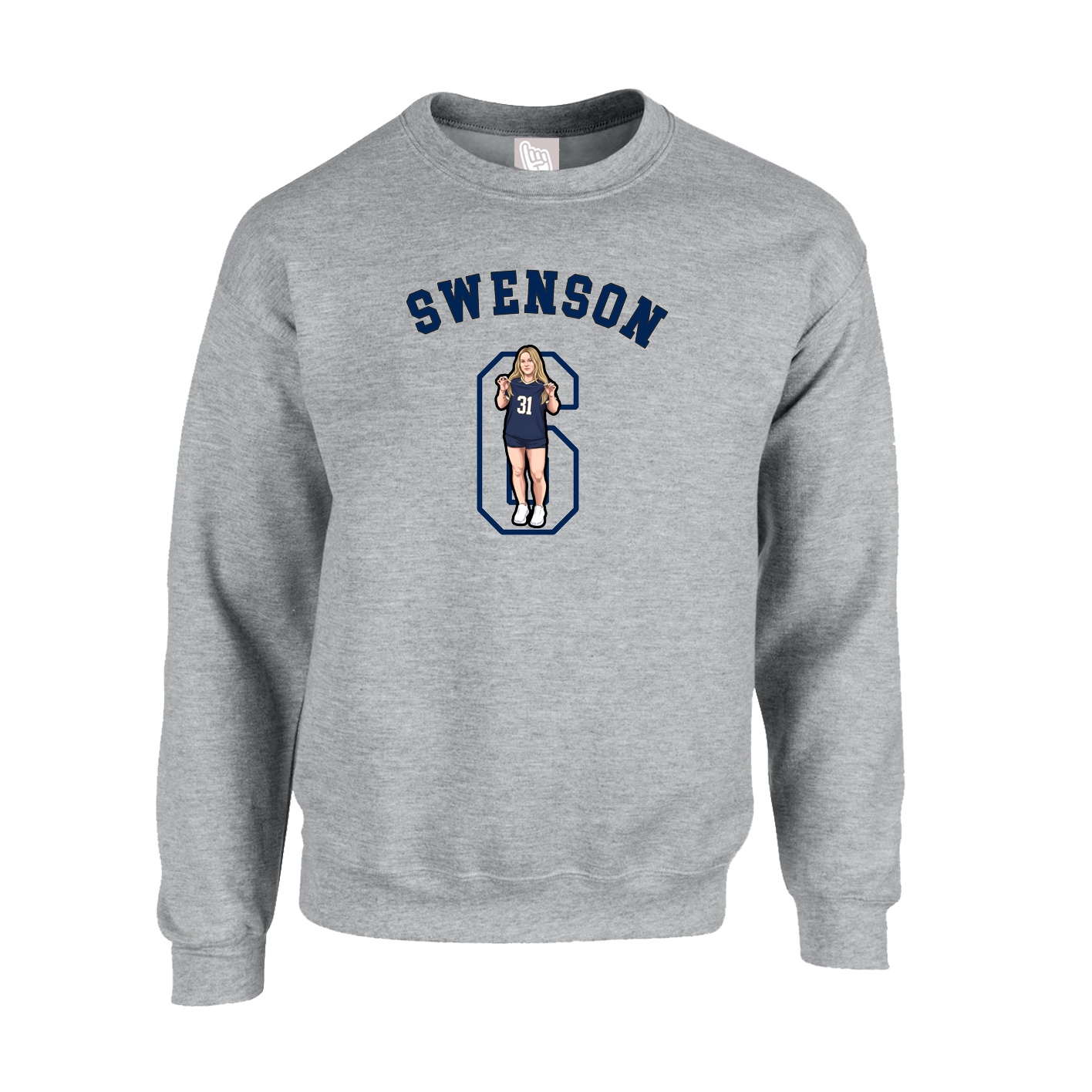 Fleece Crew — Shirsey Arch in Grey