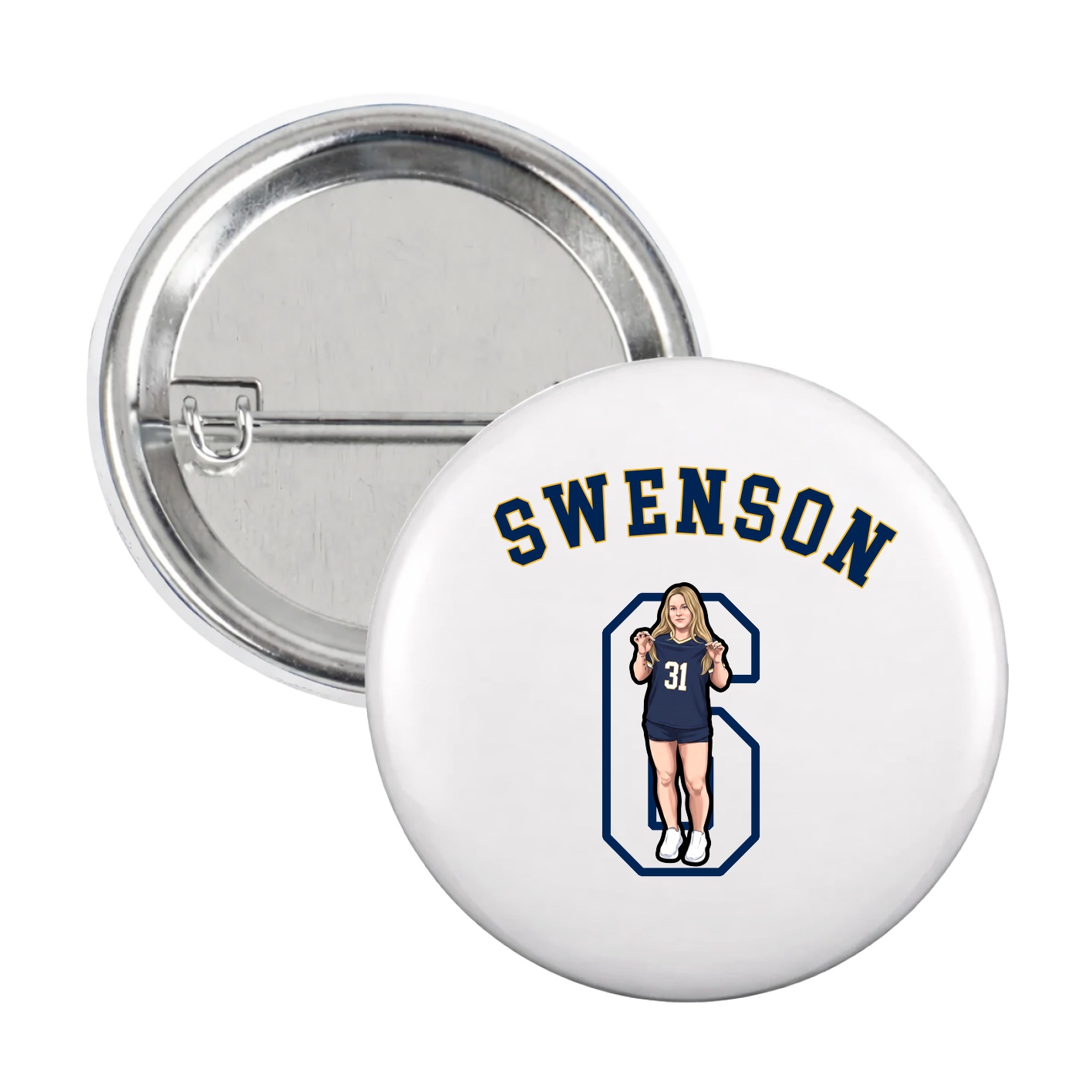 Game Day Button — Shirsey Arch in White