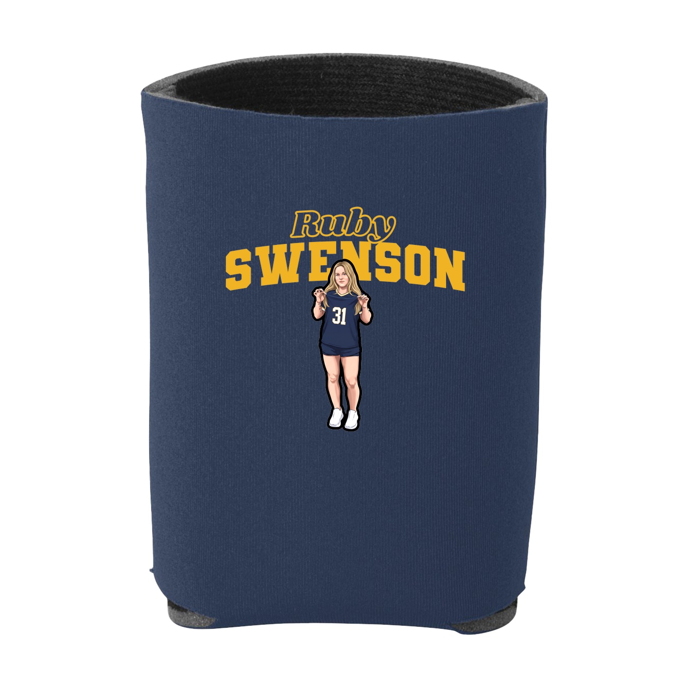 Can Holder — Name Arch in Navy