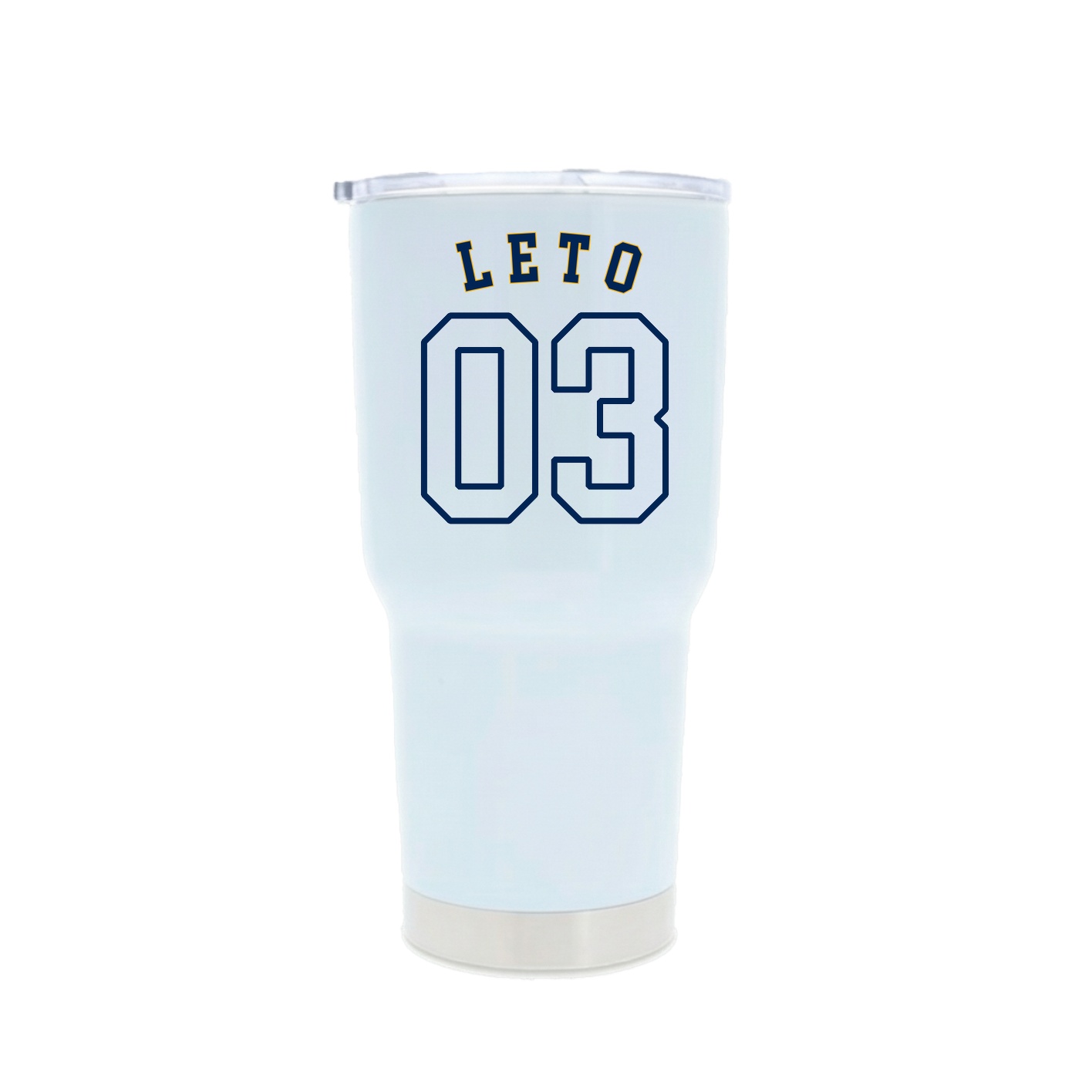 30oz Stainless Steel Tumbler — Shirsey Arch in White