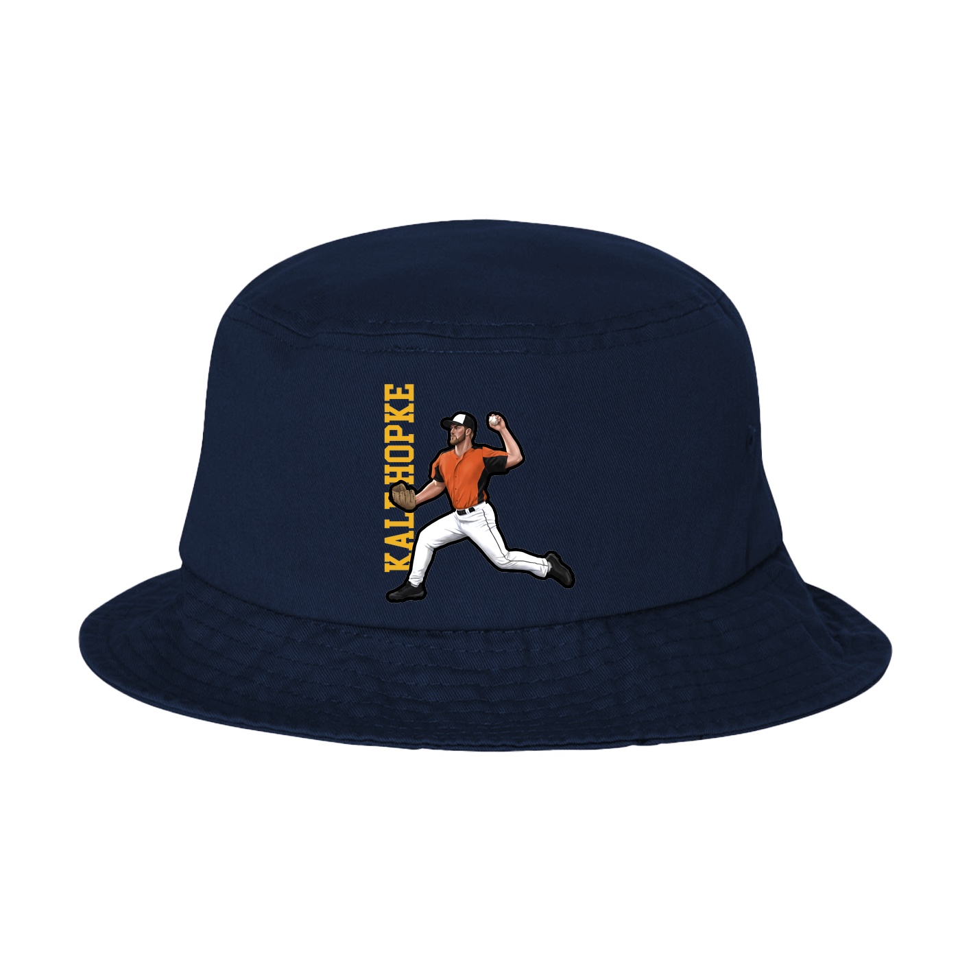 Bucket Cap — Name Vertical in Navy