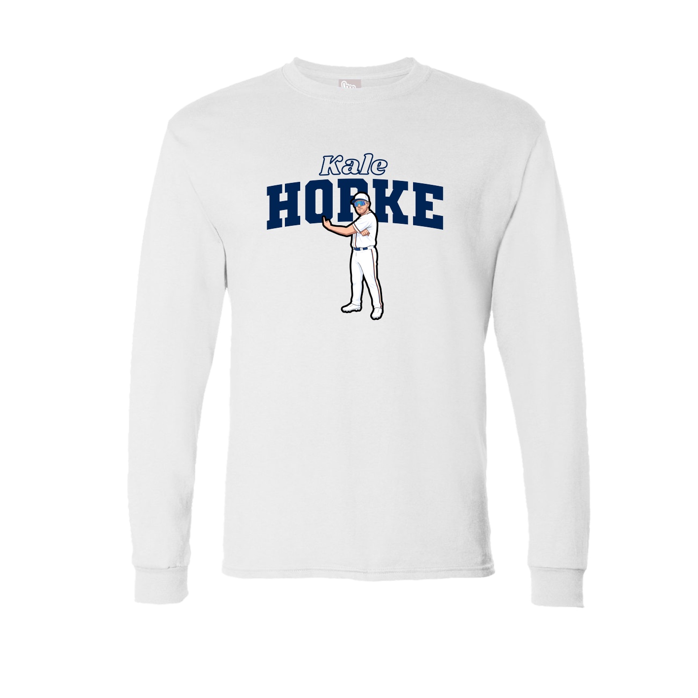 Long Sleeve Tee — Name Arch in White