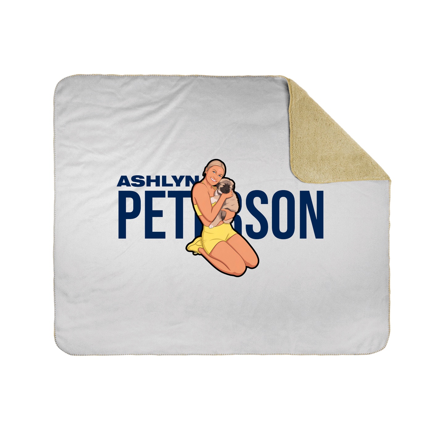 Throw Blanket — Player Name in White