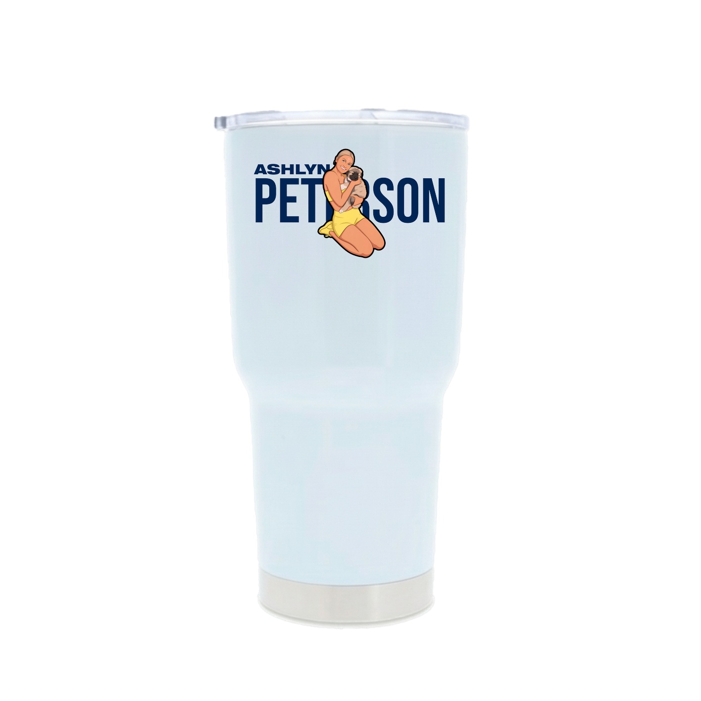 30oz Stainless Steel Tumbler — Player Name in White