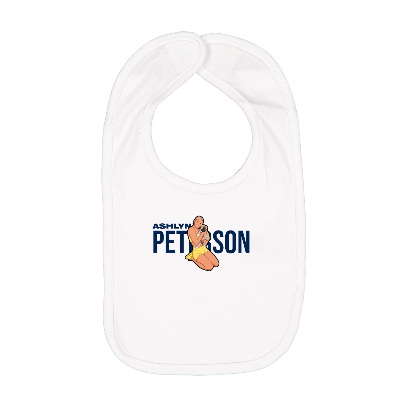 Infant Bib — Player Name in White