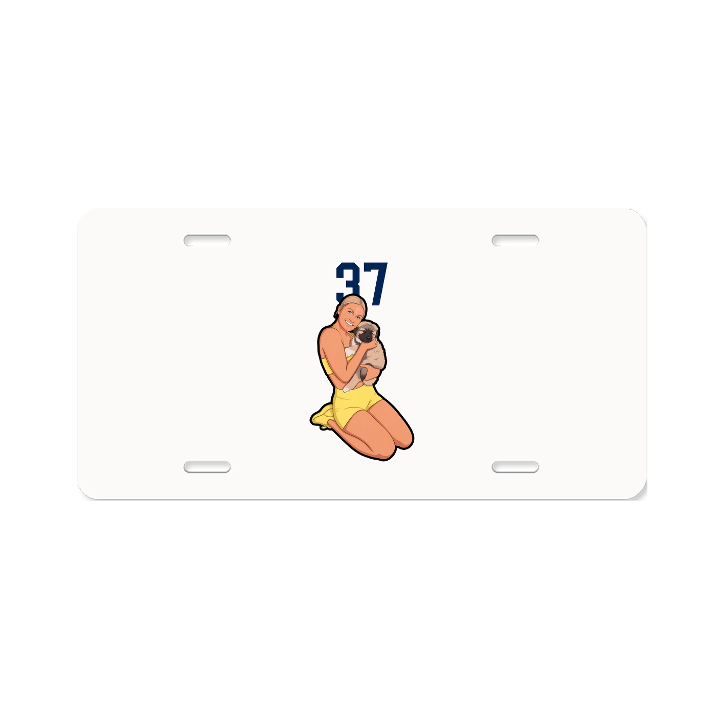 License Plate — Number Top in Classic