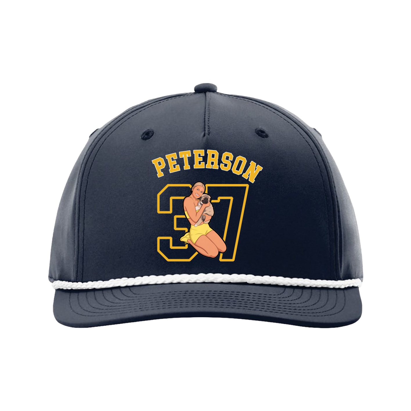 Five-Panel Classic Rope Cap — Shirsey Arch in Navy