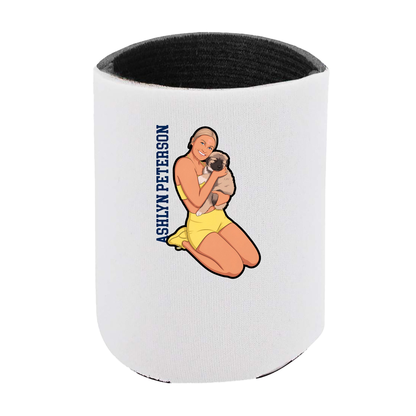 Can Holder — Name Vertical in White