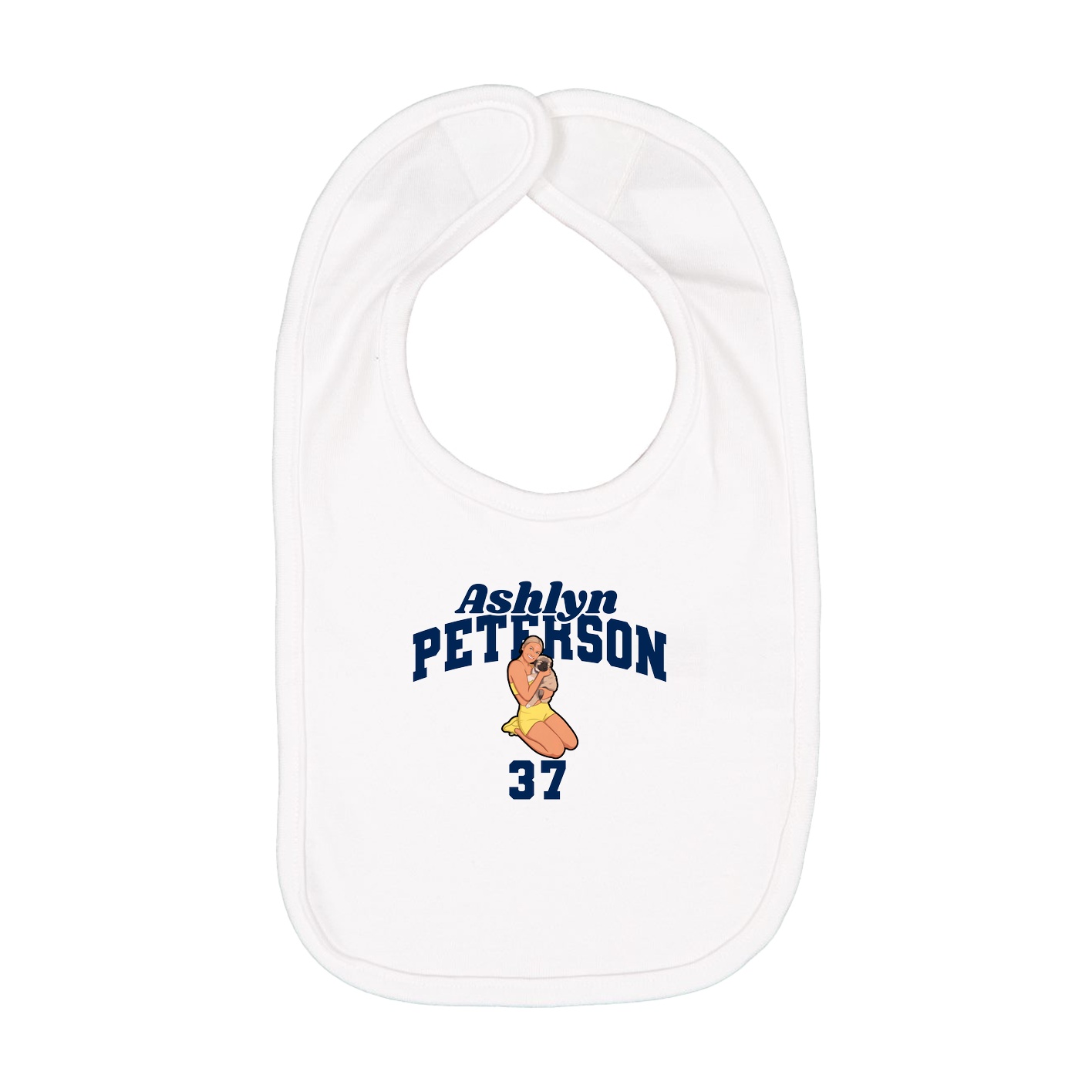 Infant Bib — Signature Arch in White