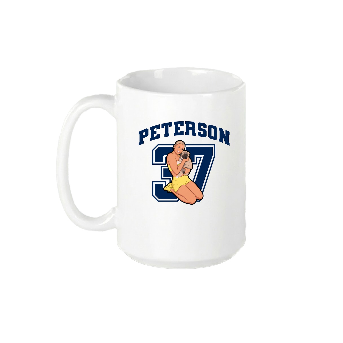 15oz Coffee Mug — Number in White