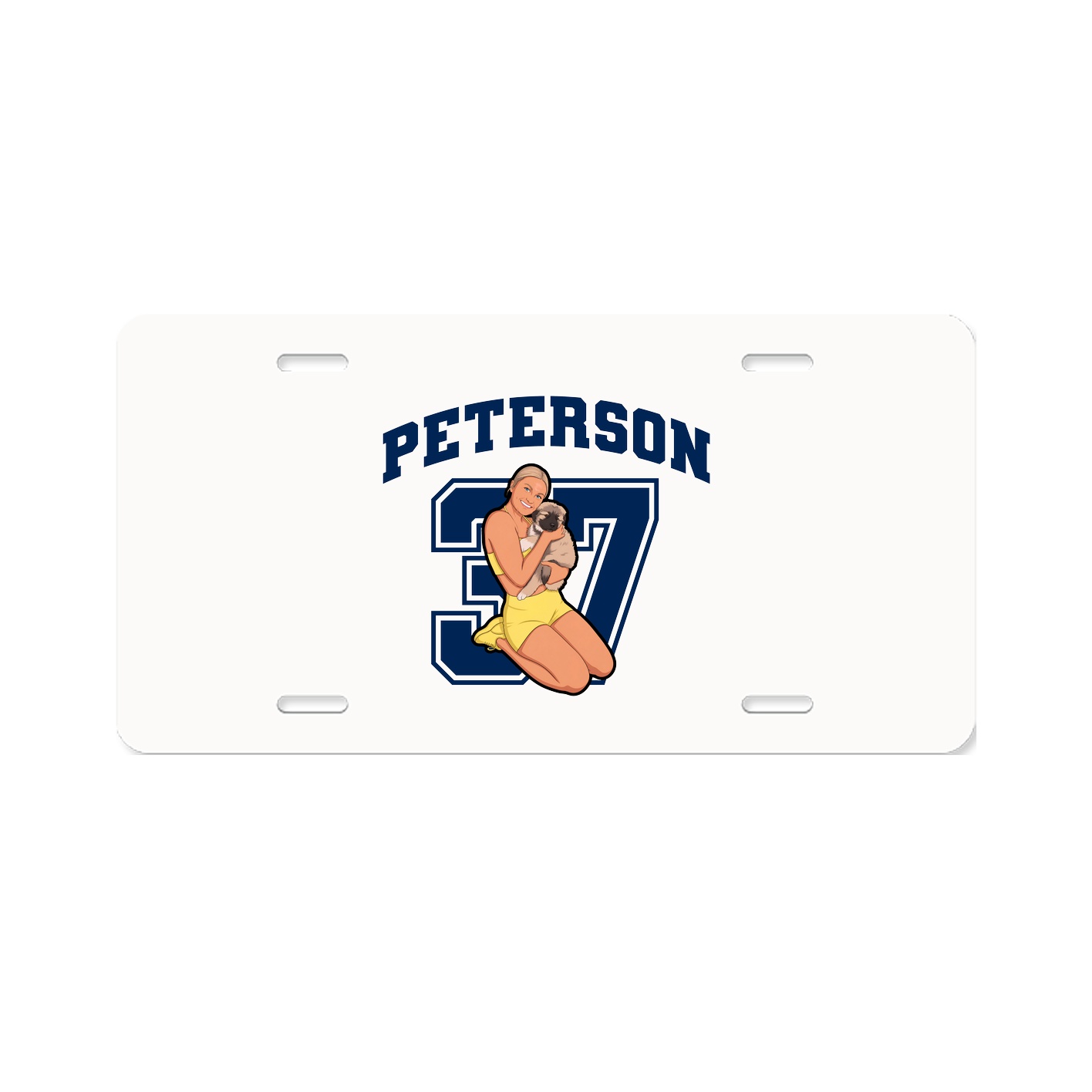 License Plate — Number in Classic