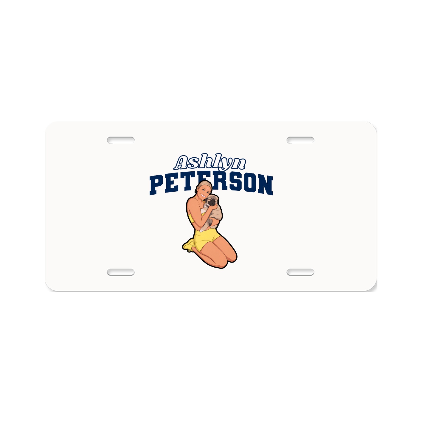 License Plate — Name Arch in Classic