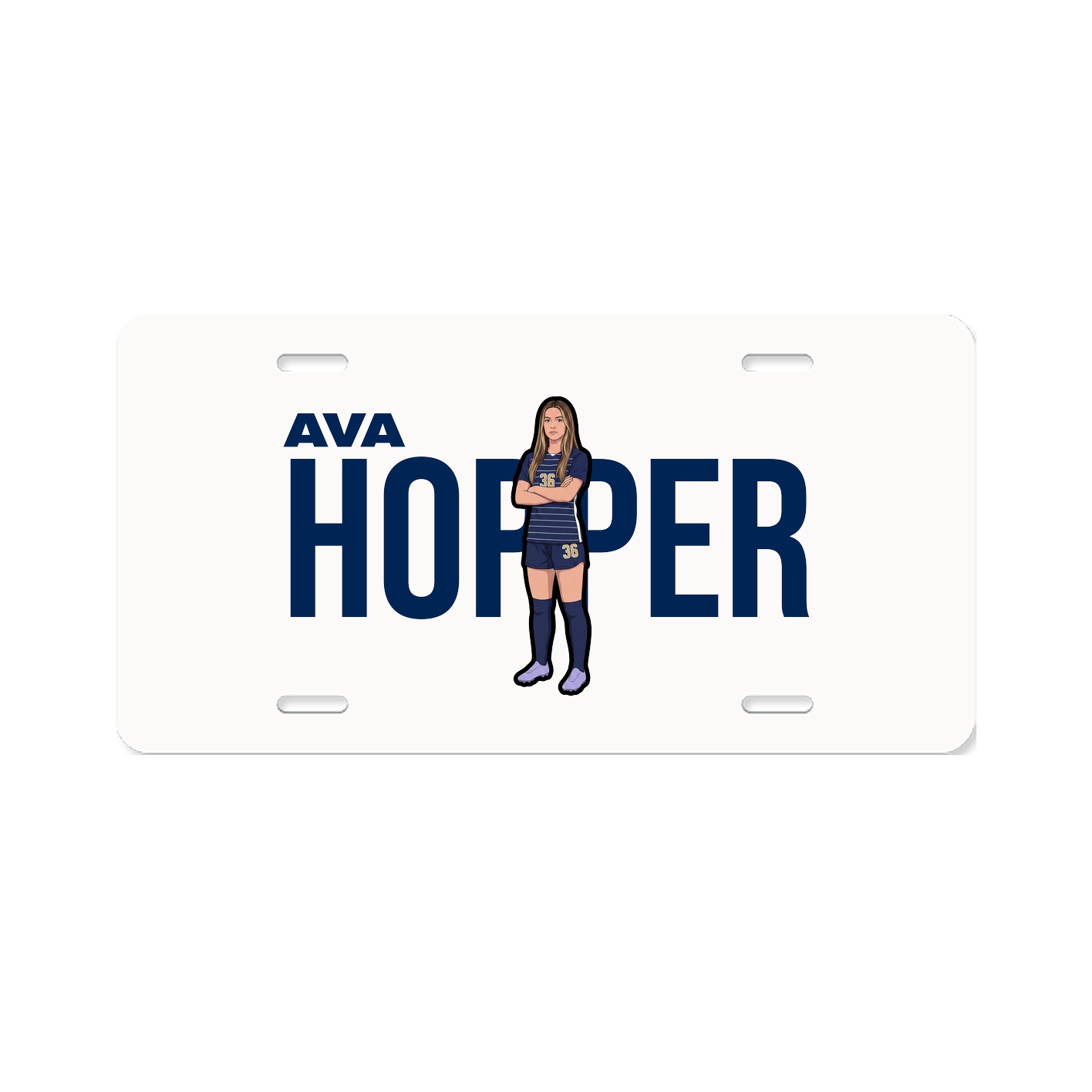 License Plate — Player Name in Classic
