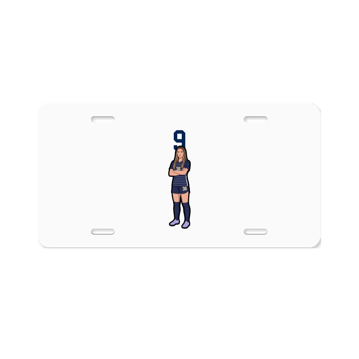 License Plate — Number Top in Classic