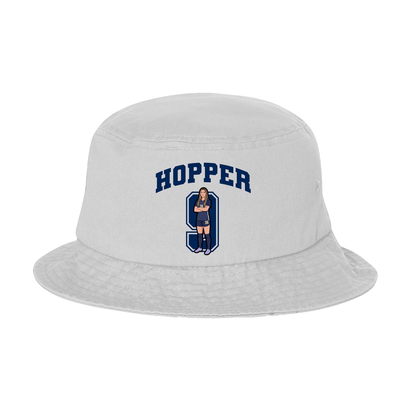 Bucket Cap — Number in White