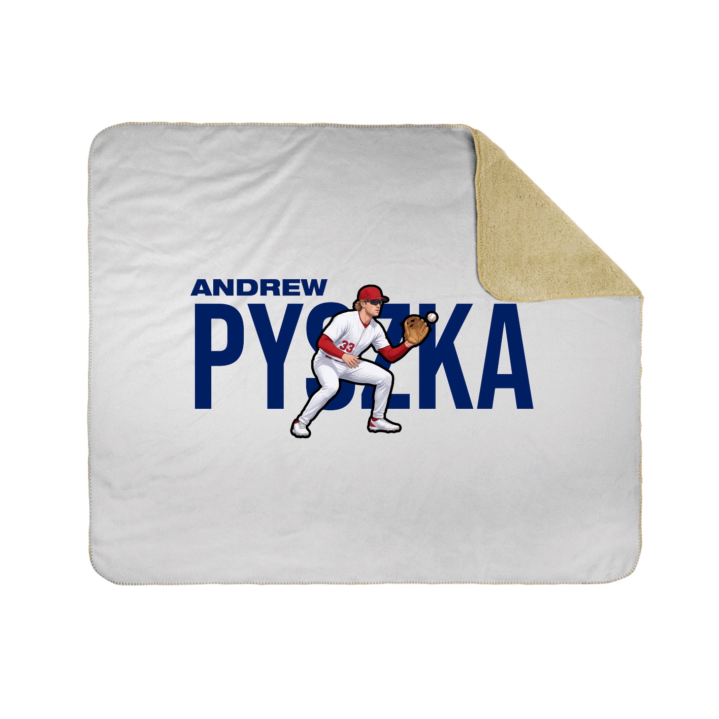 Throw Blanket — Player Name in White
