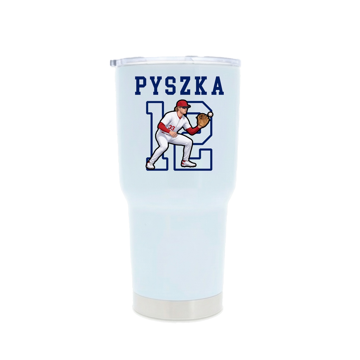 30oz Stainless Steel Tumbler — Shirsey in White
