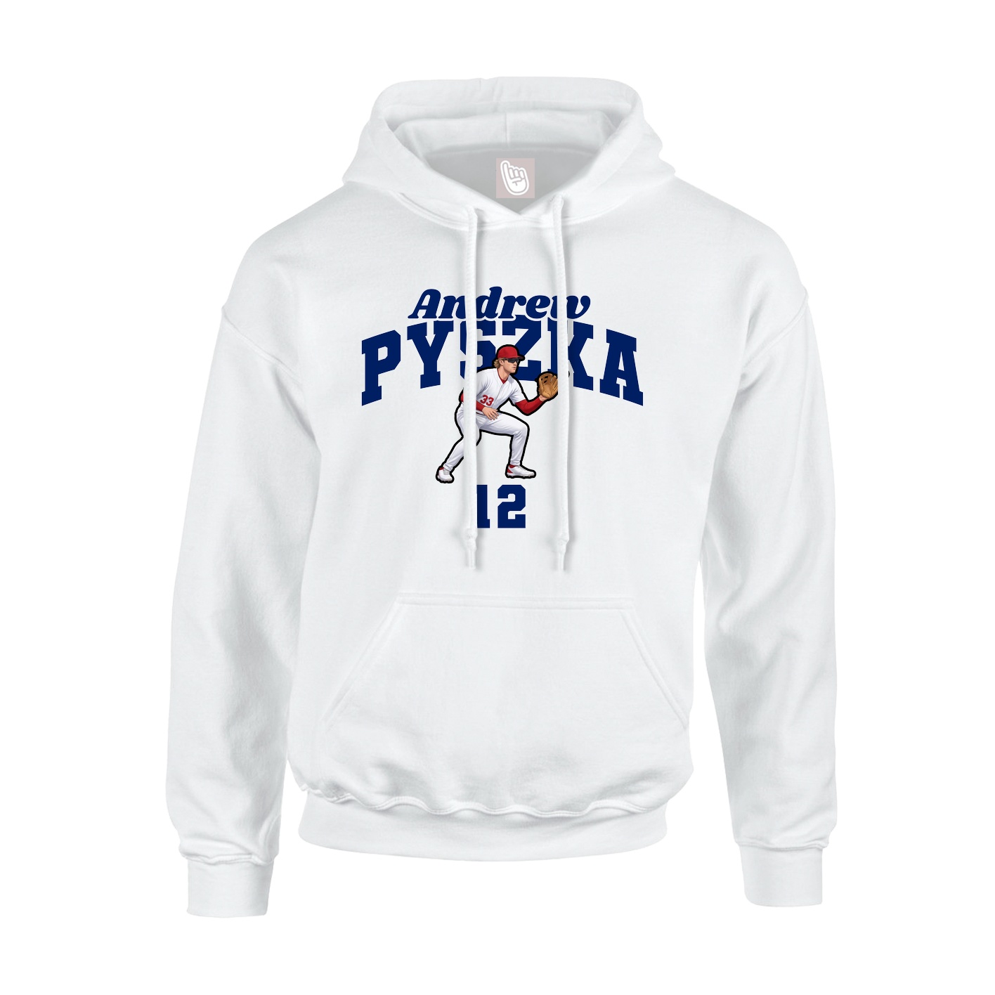Hoodie — Signature Arch in White