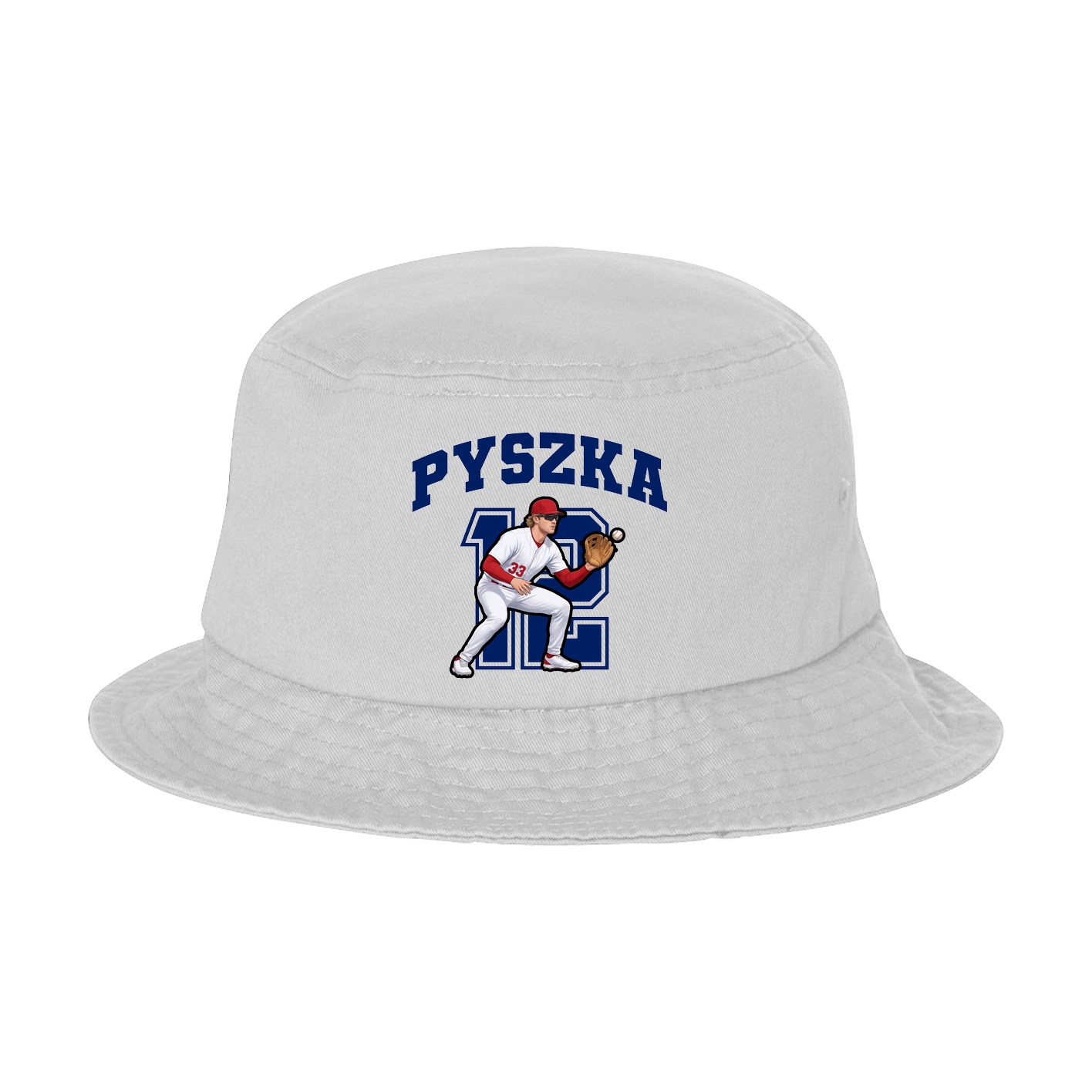 Bucket Cap — Number in White