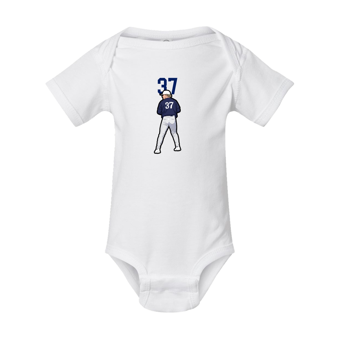 Baby Onesie — Number Top in White