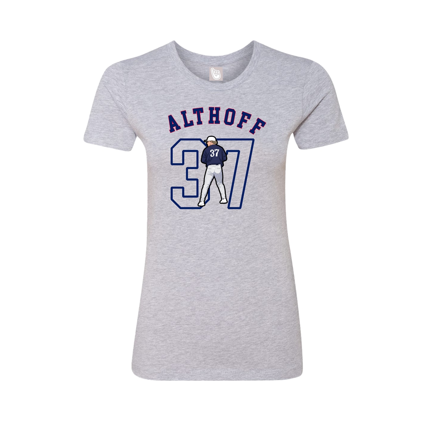 Fitted Women's Tee — Shirsey Arch in Grey