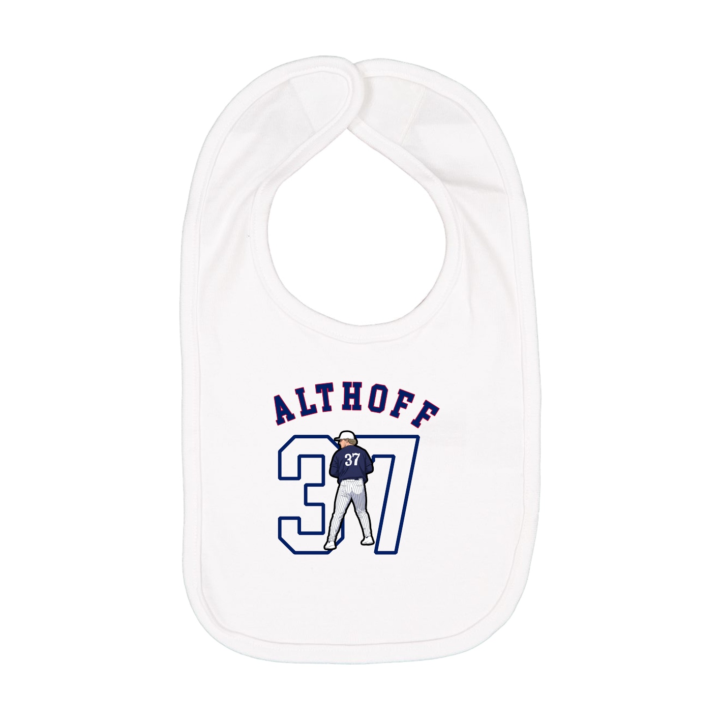 Infant Bib — Shirsey Arch in White