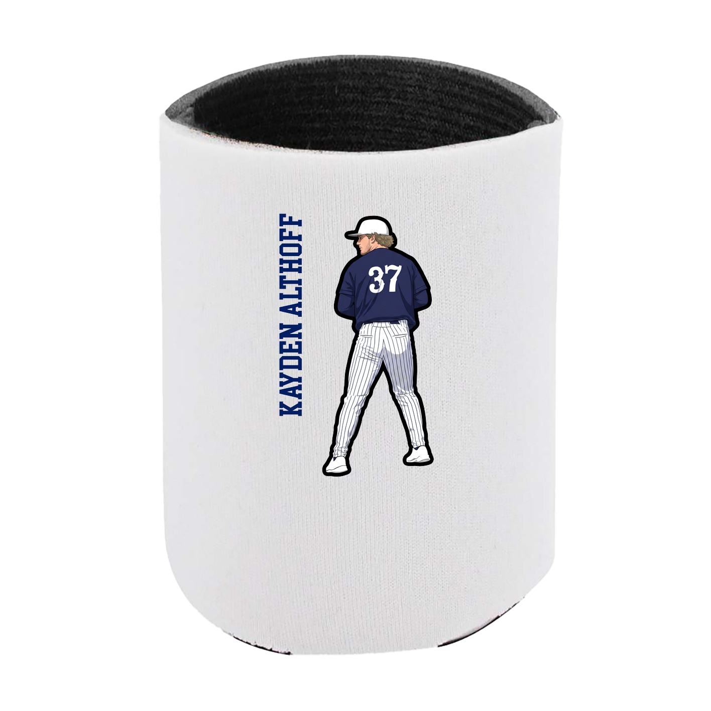 Can Holder — Name Vertical in White