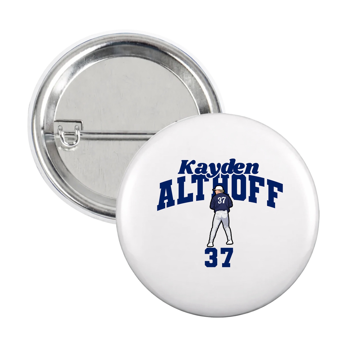 Game Day Button — Signature Arch in White