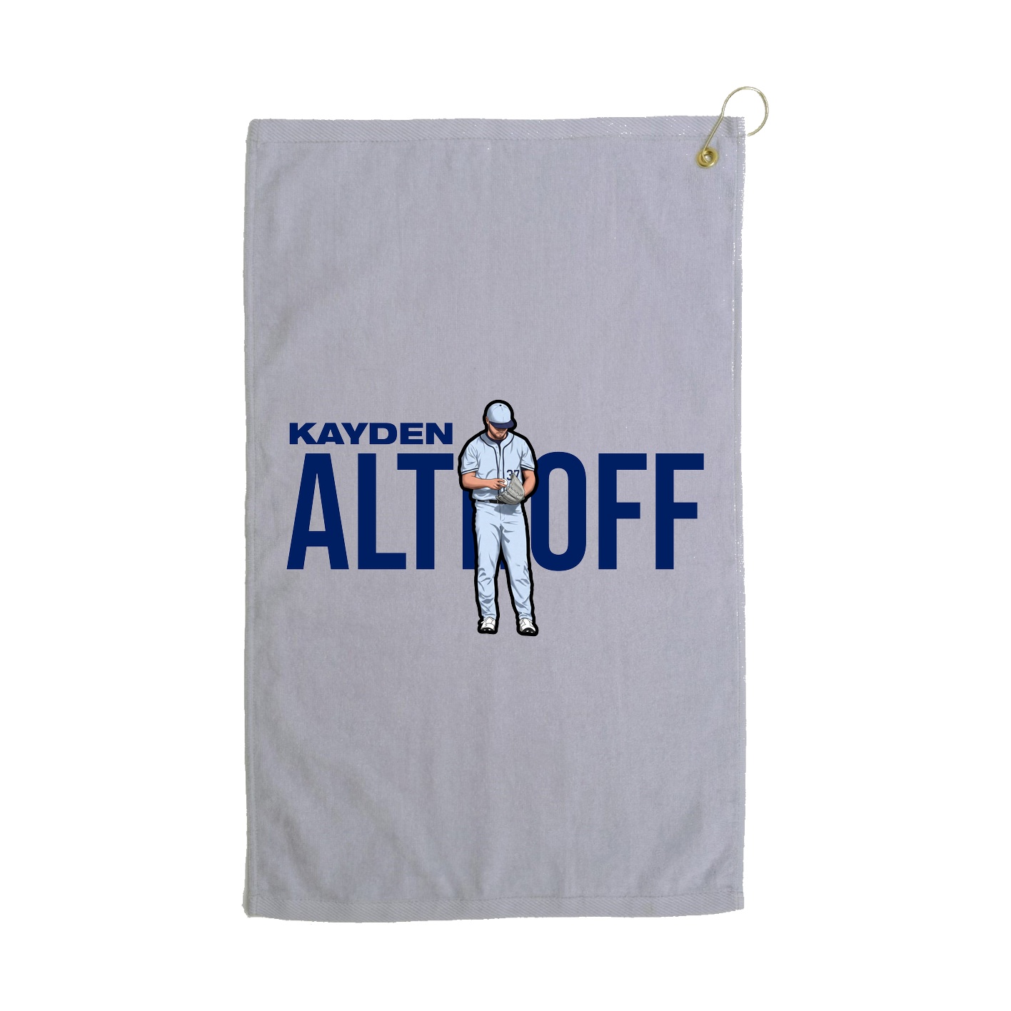 Golf Towel — Player Name in Grey
