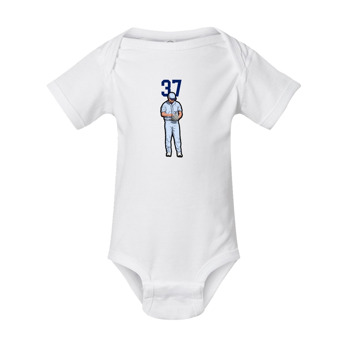 Baby Onesie — Number Top in White