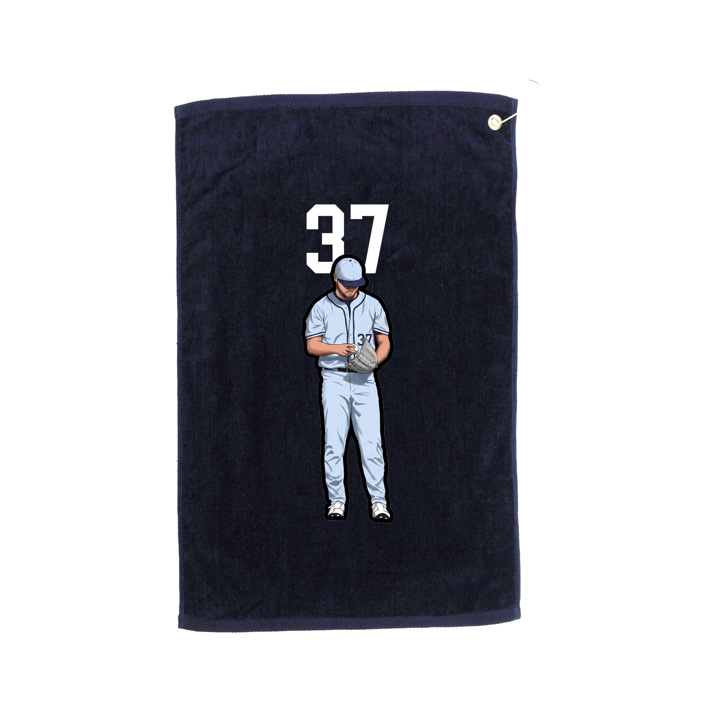 Golf Towel — Number Top in Navy