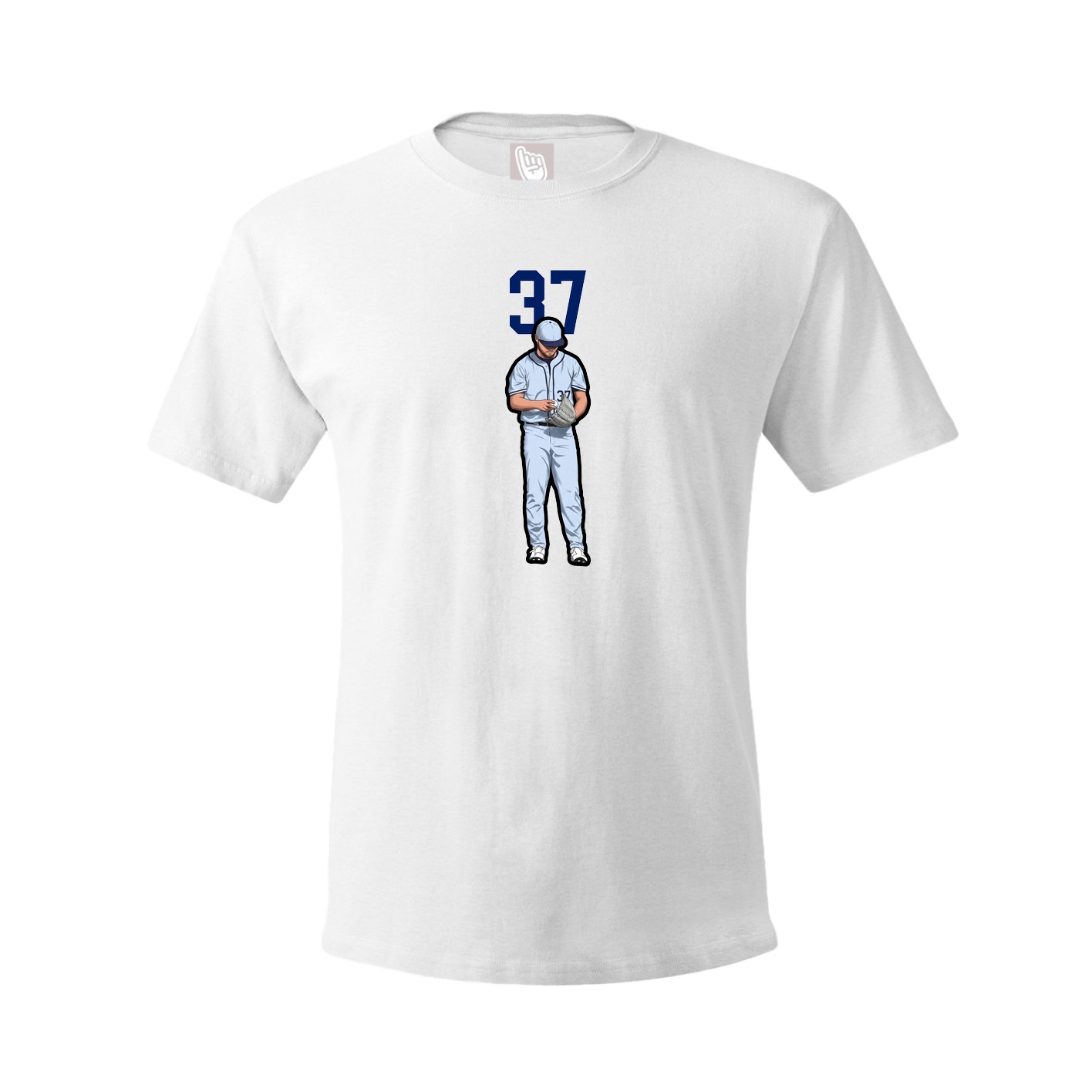 Youth Tee — Number Top in White