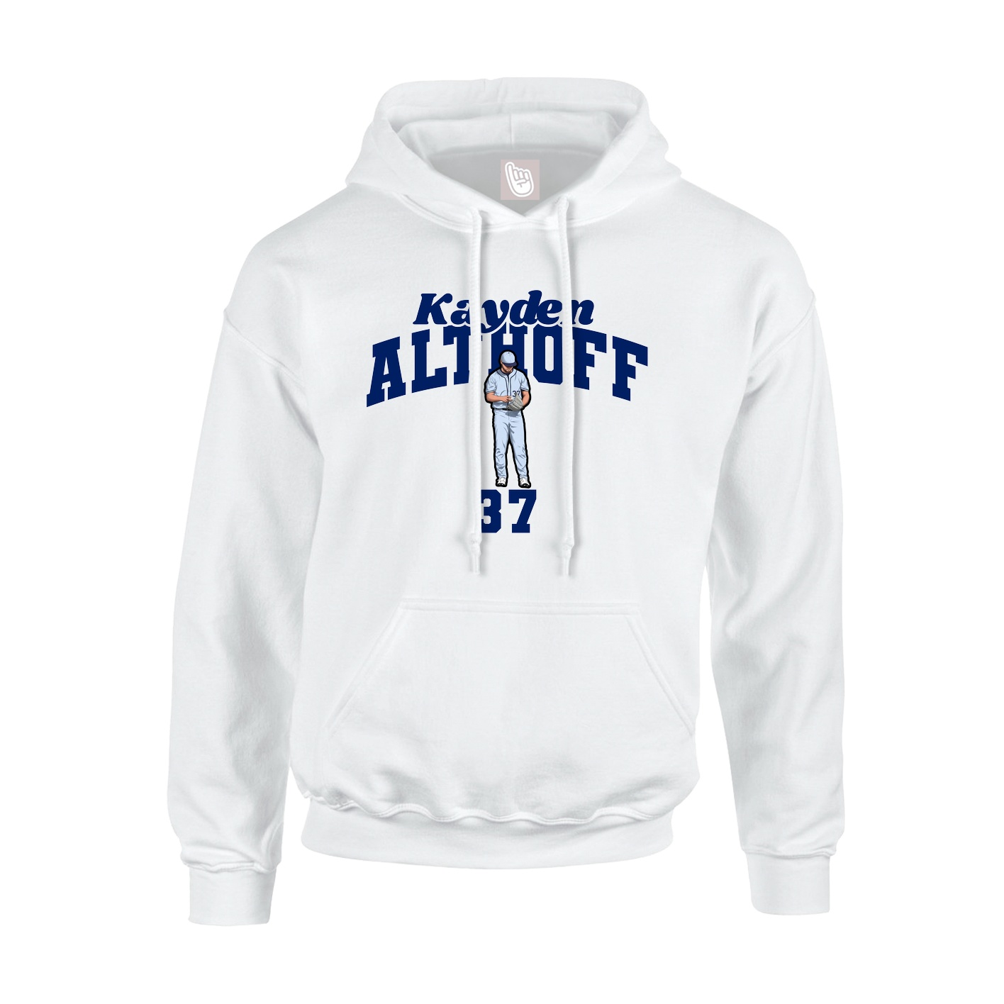 Youth Hoodie — Signature Arch in White