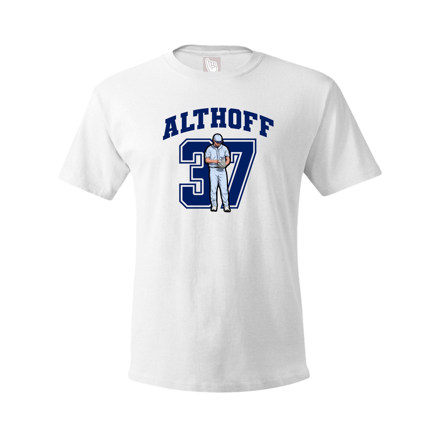 Youth Tee — Number in White
