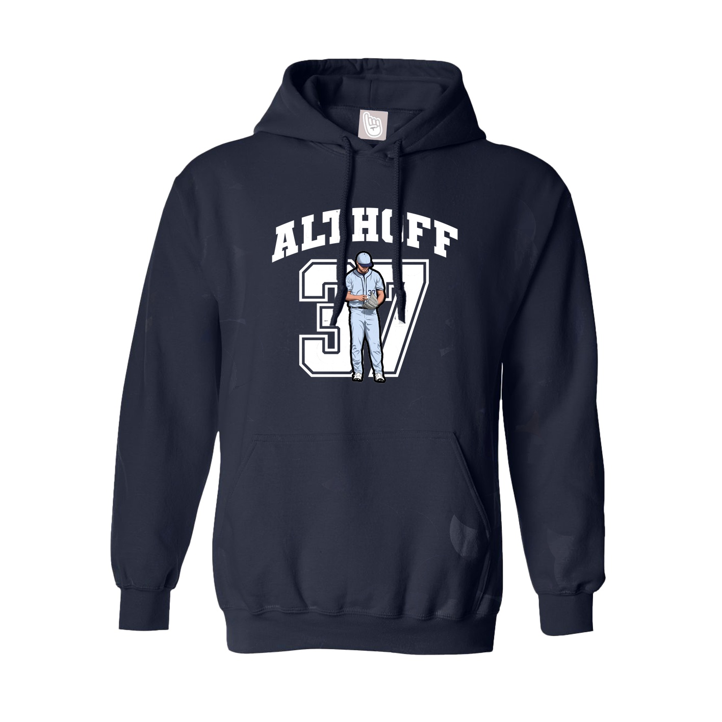 Hoodie — Number in Navy