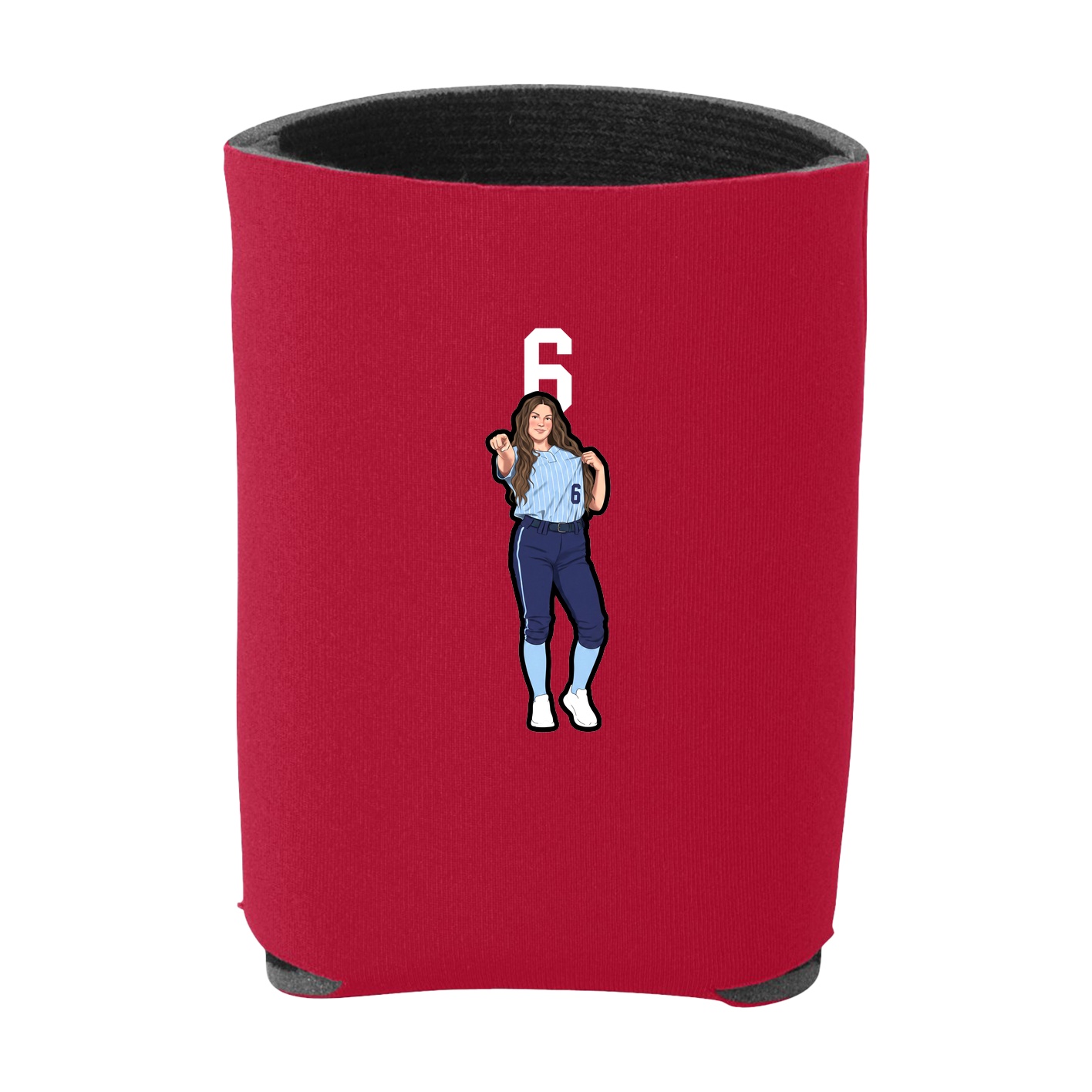Can Holder — Number Top in Red
