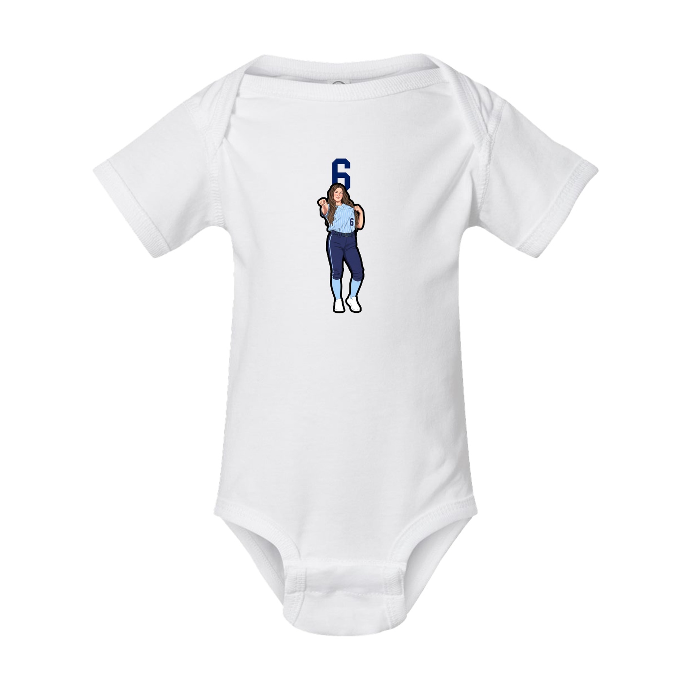 Baby Onesie — Number Top in White