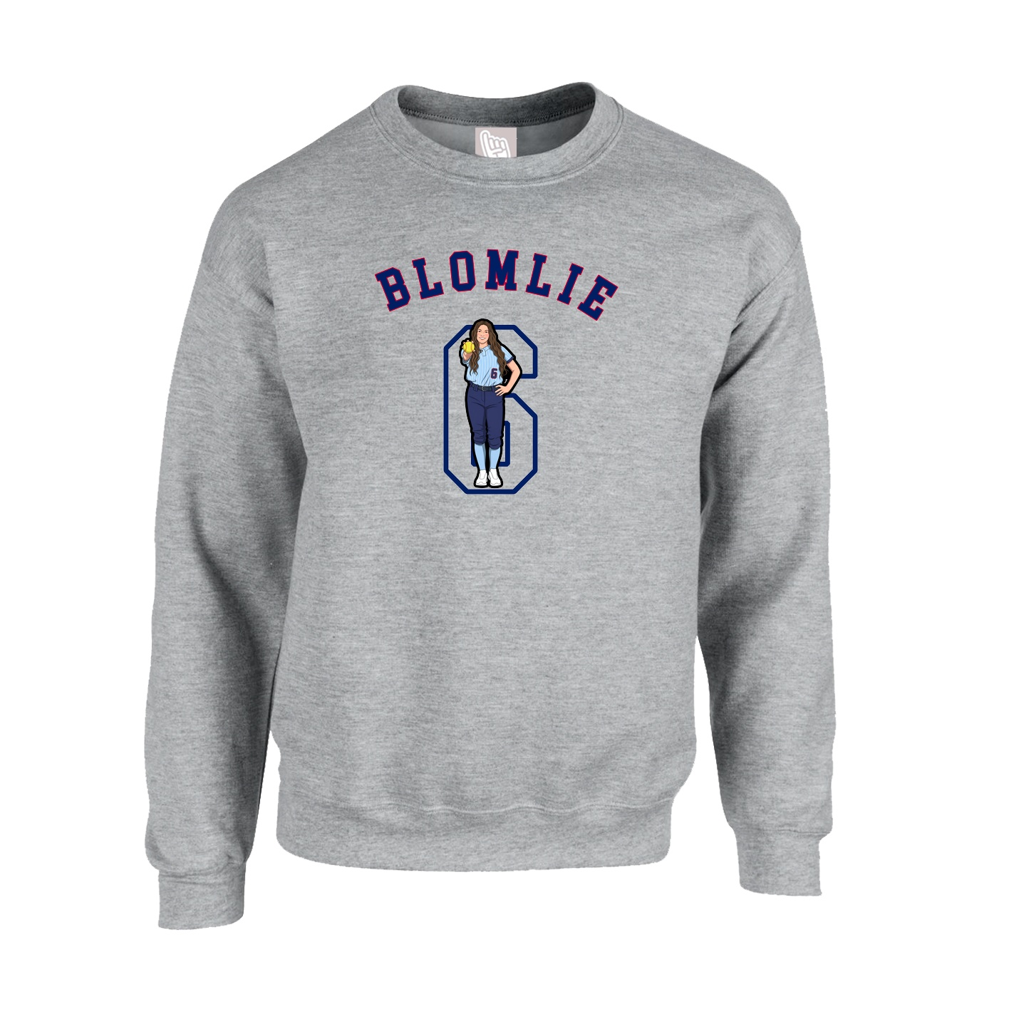 Fleece Crew — Shirsey Arch in Grey