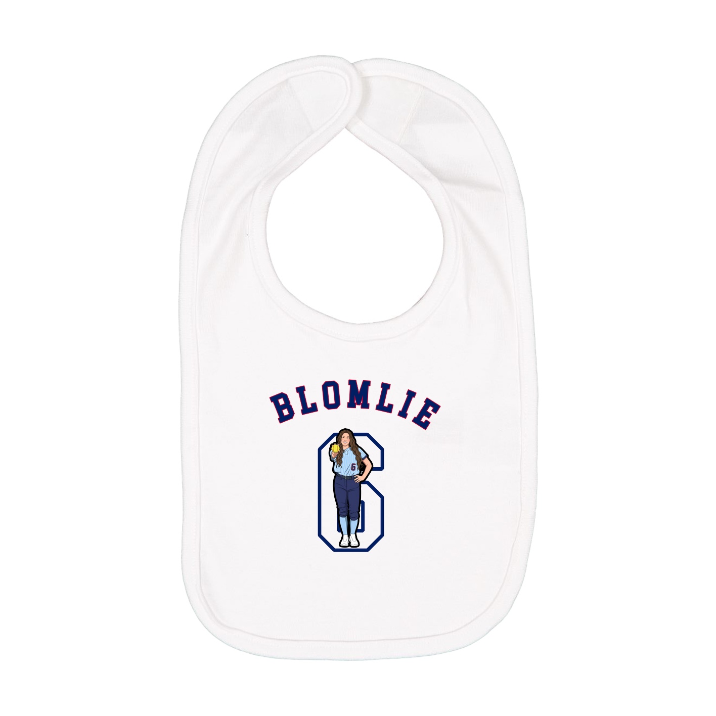 Infant Bib — Shirsey Arch in White