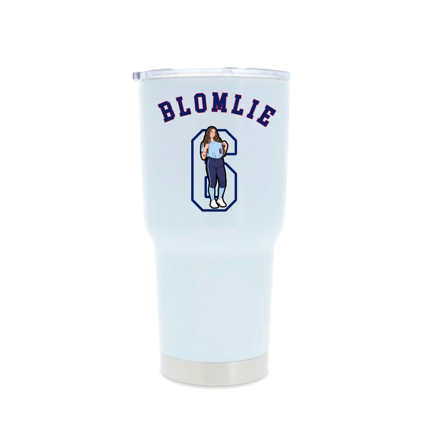 30oz Stainless Steel Tumbler — Shirsey Arch in White