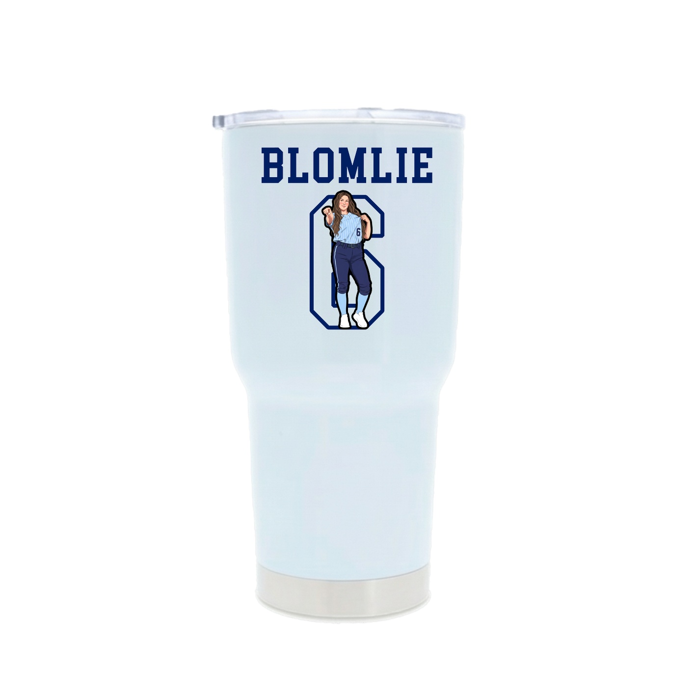 30oz Stainless Steel Tumbler — Shirsey in White