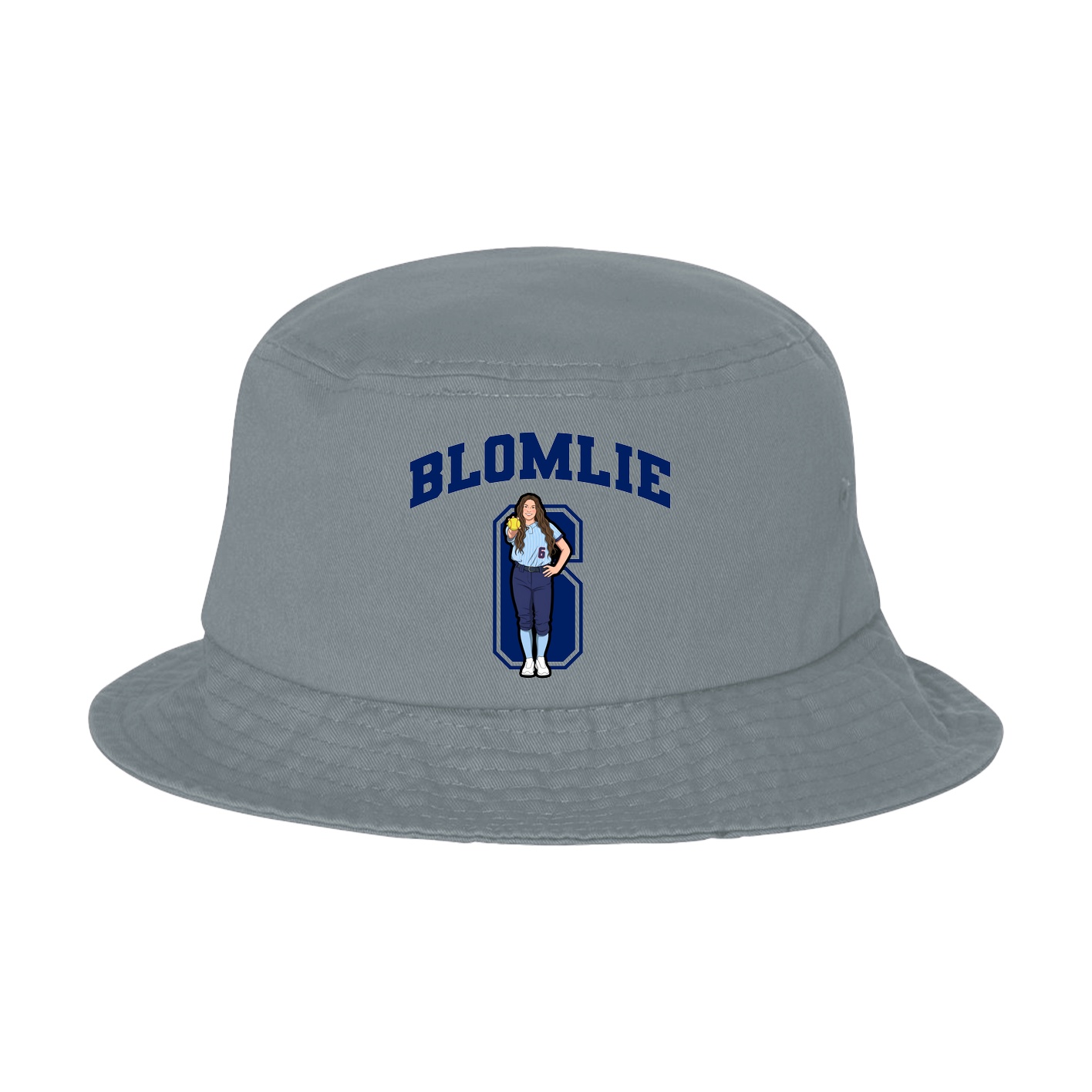 Bucket Cap — Number in Grey
