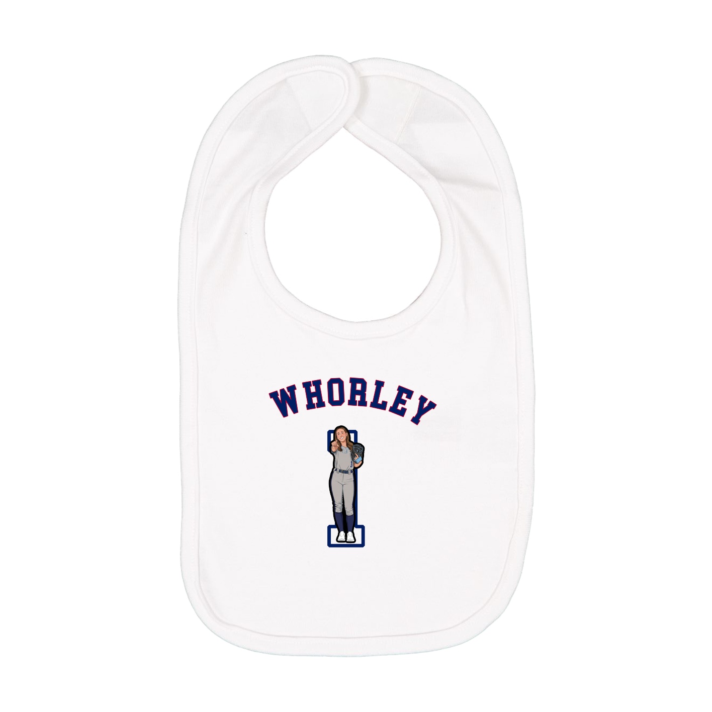 Infant Bib — Shirsey Arch in White