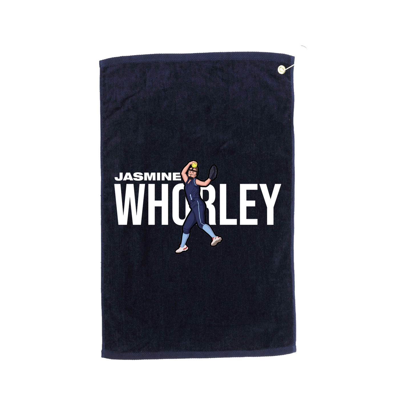 Golf Towel — Player Name in Navy