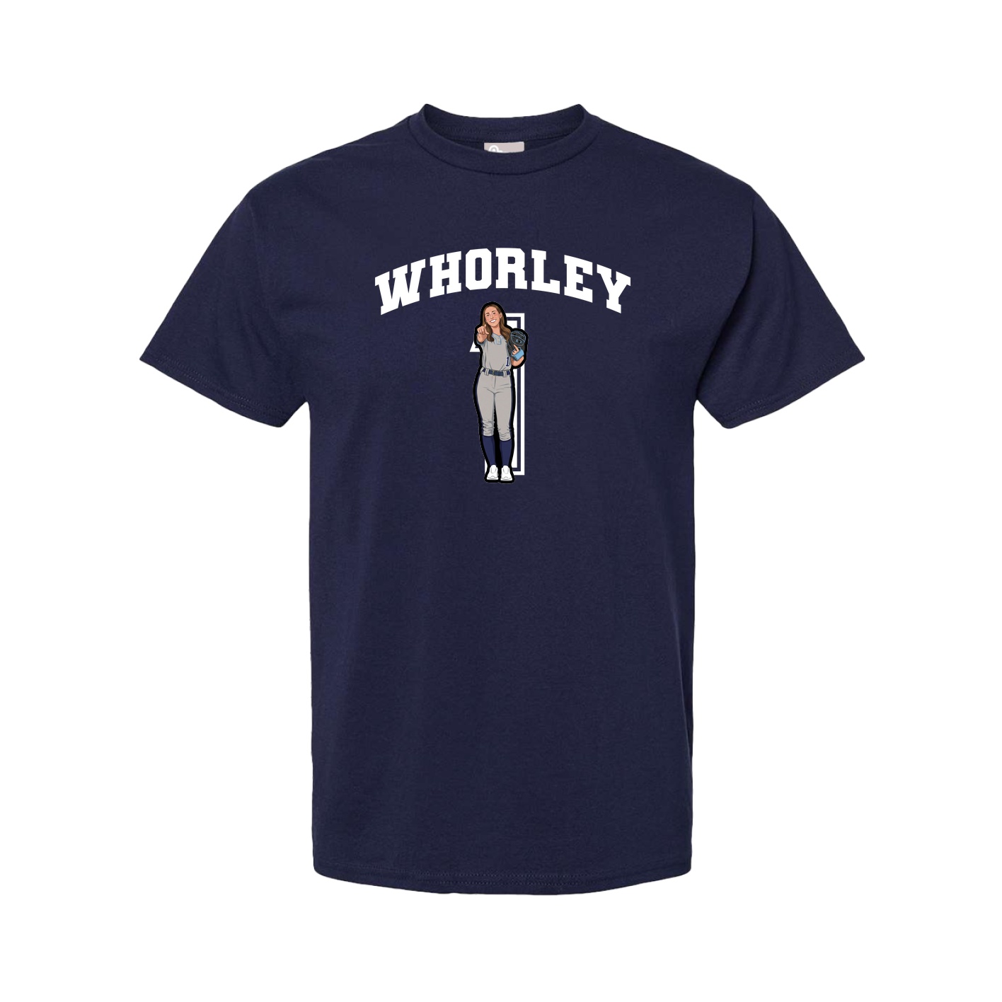 Youth Tee — Number in Navy