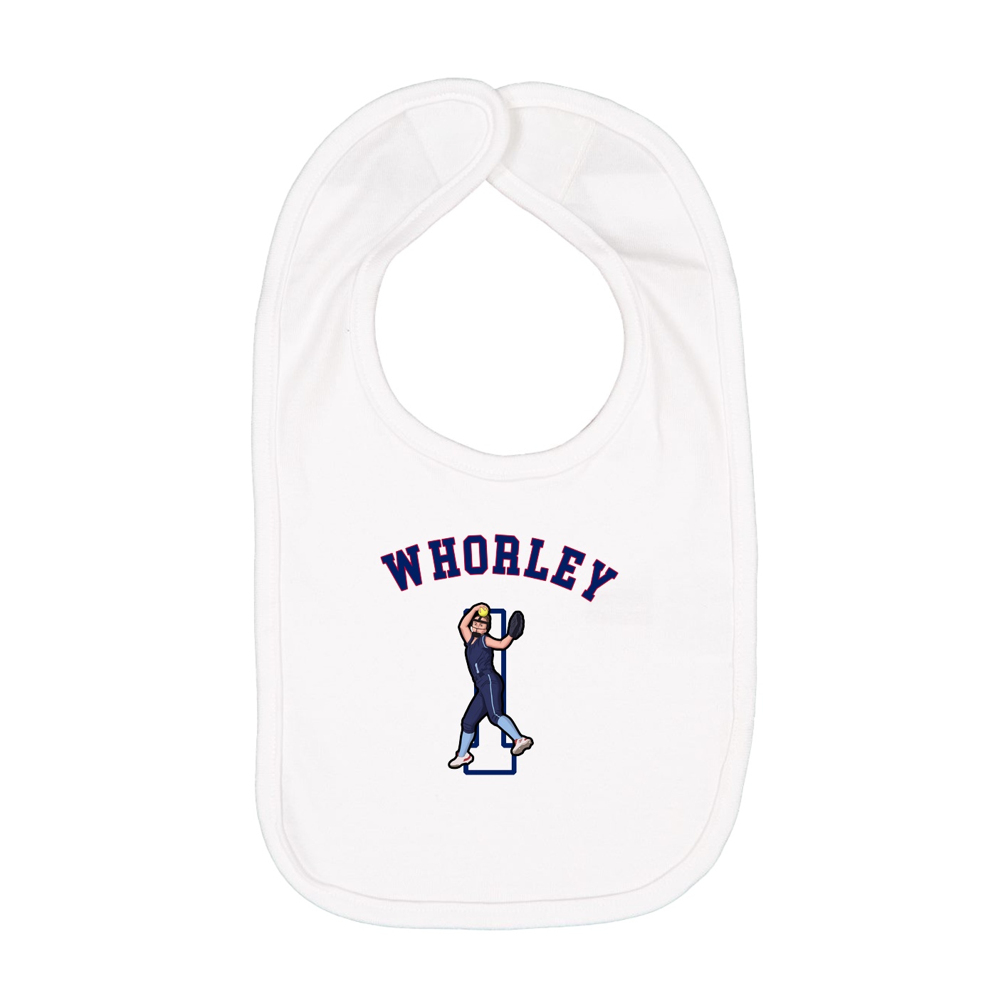 Infant Bib — Shirsey Arch in White