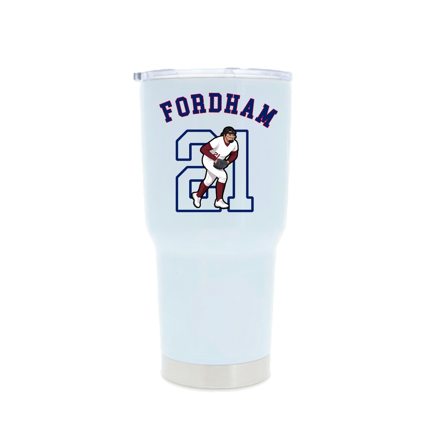 30oz Stainless Steel Tumbler — Shirsey Arch in White