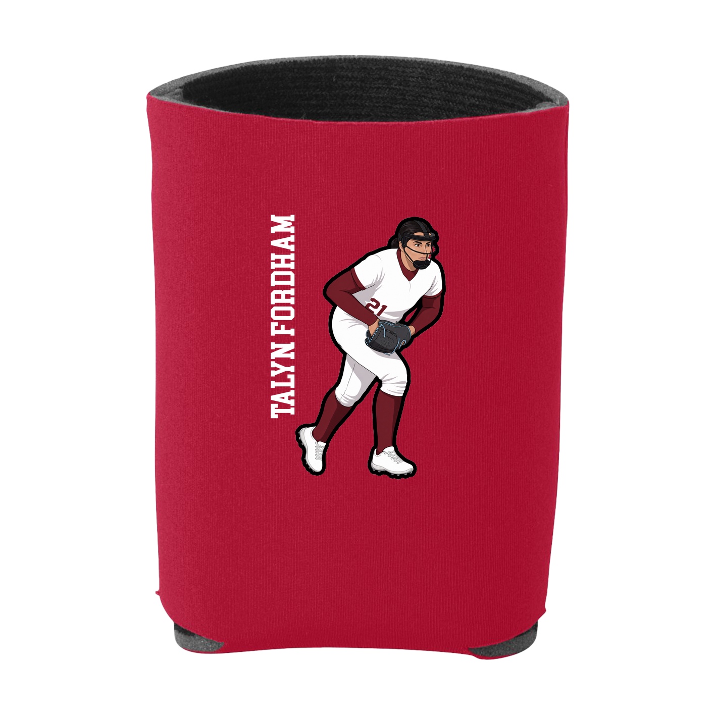 Can Holder — Name Vertical in Red