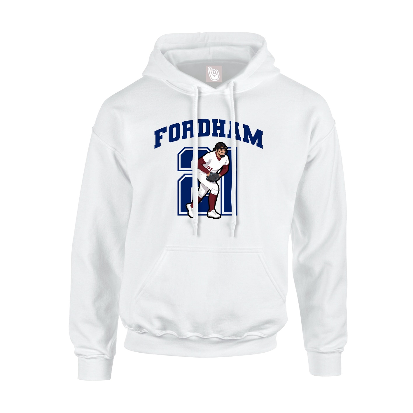 Youth Hoodie — Number in White