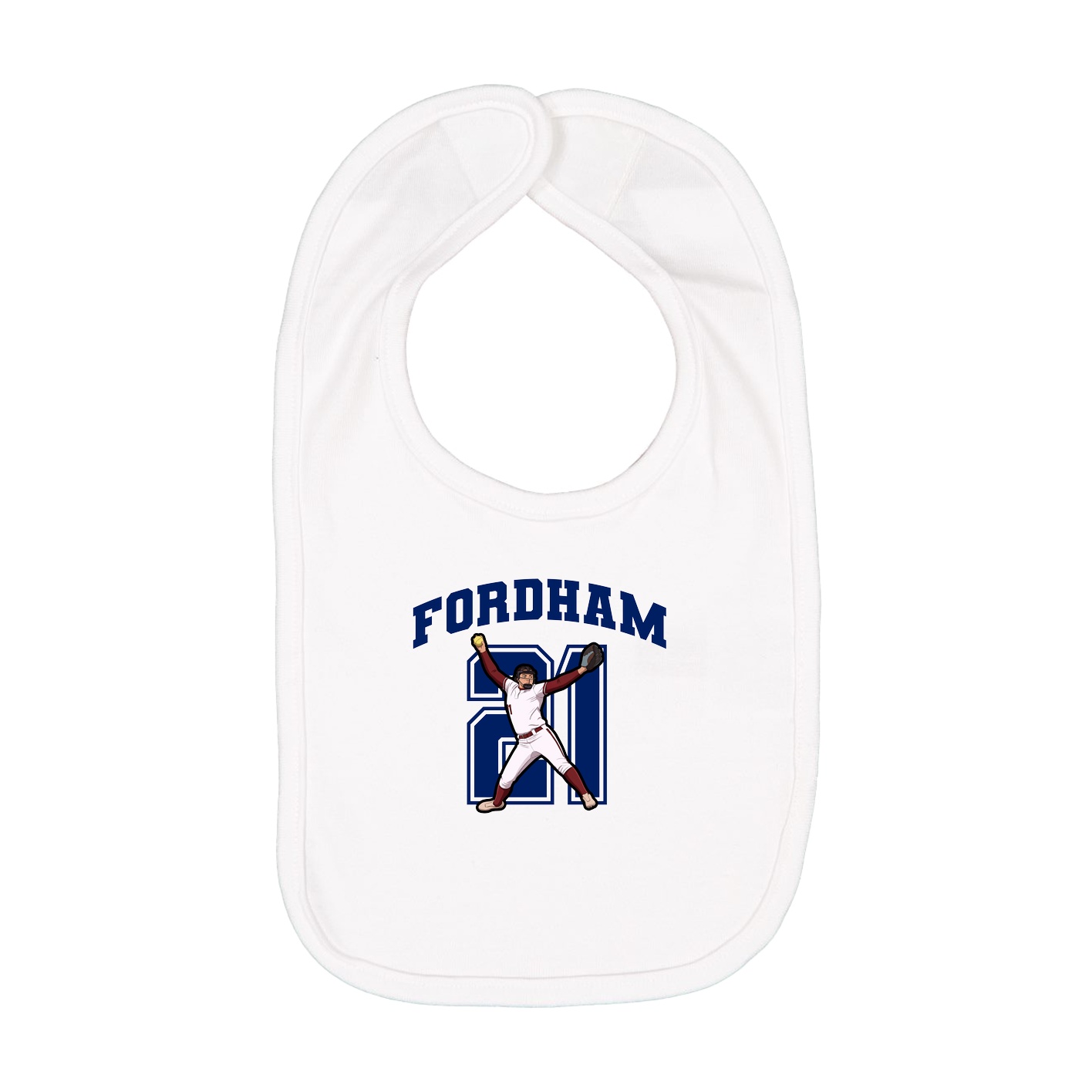 Infant Bib — Number in White